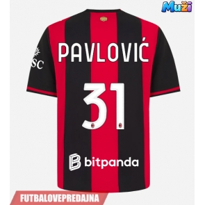 Lacne Muži Futbalové dres AC Milan Strahinja Pavlovic #31 2026-27 Krátky Rukáv - Domáci